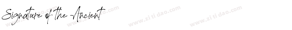 Signature of the Ancient字体转换